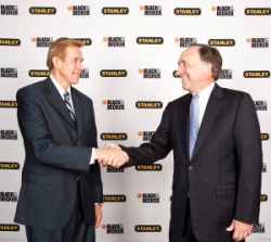 Pictured from left to right: Nolan D. Archibald, Chairman, President & Chief Executive Officer, The Black & Decker Corporation and John F. Lundgren, Chairman & Chief Executive Officer, The Stanley Works