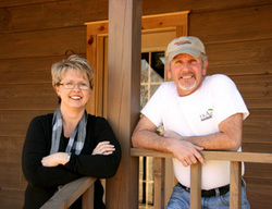 Inez and Don Price enjoy their new Honest Abe Log Home