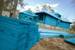The blue house under construction was quite a sight in the Louisiana city of Lafayette, named for the French military hero who fought the British in the Revolutionary War.