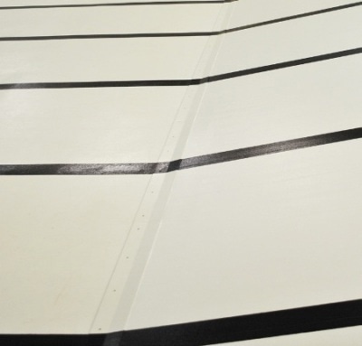 SAFPLANK was angle mitered at both ends to provide an uninterrupted smooth walking surface between the 4.5 foot and 9 foot sections.