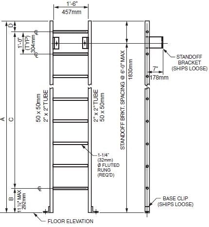 Standard Ladder with Base Mount