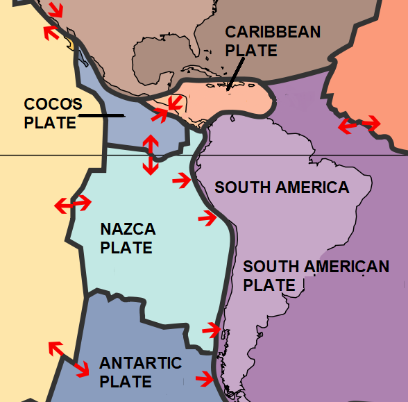 Map of tectonic plates.