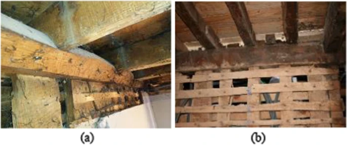Connection between the floor beams and the TWs: (a) with notch or (b) without notch.