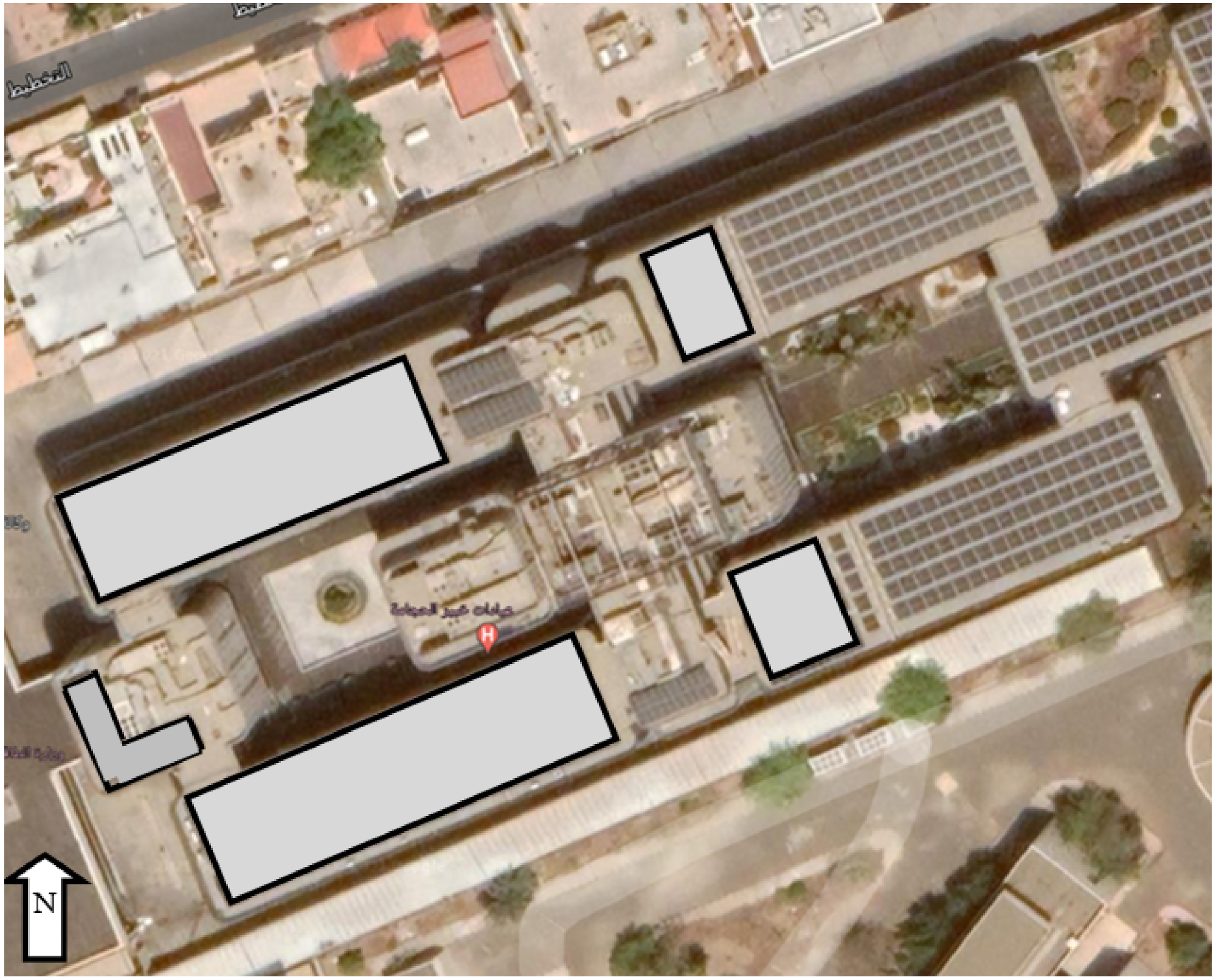 Distribution of the panels in the second scenario.