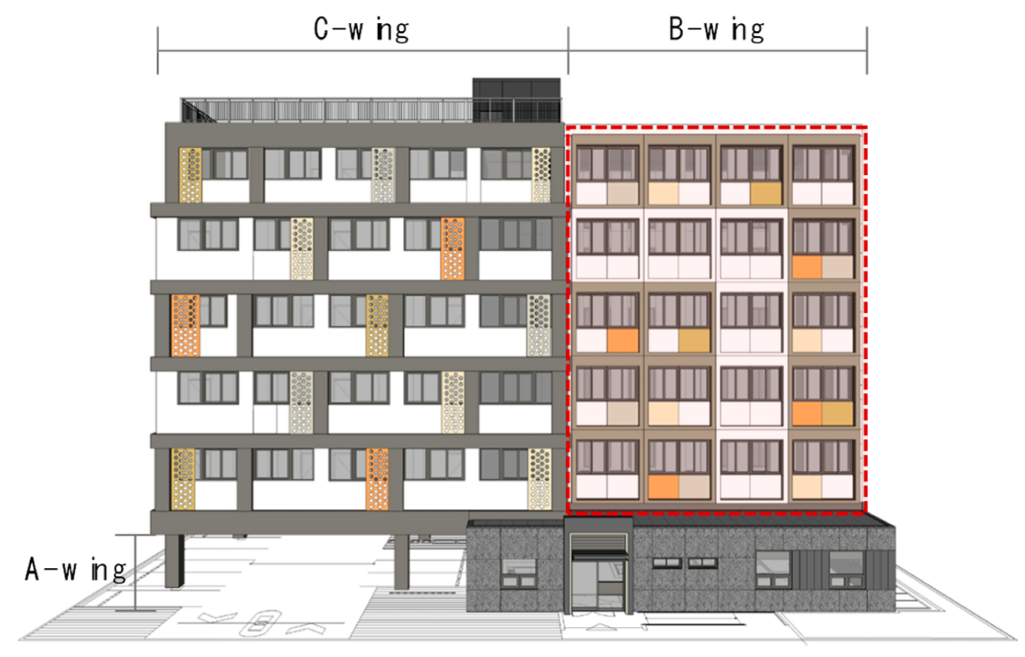 Division of target building.
