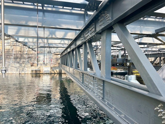 Preparing for light installation.