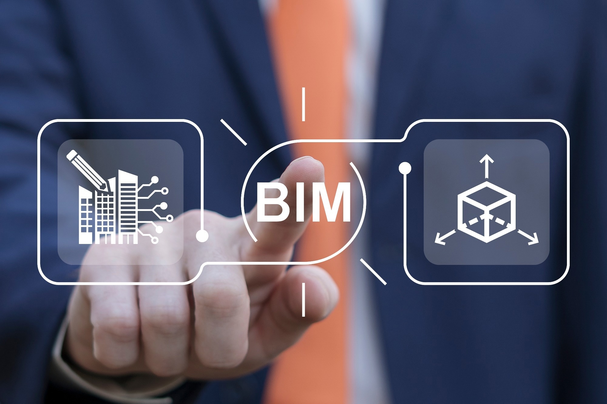 Building Information Modeling ( BIM ) Engineering Development Software Concept.