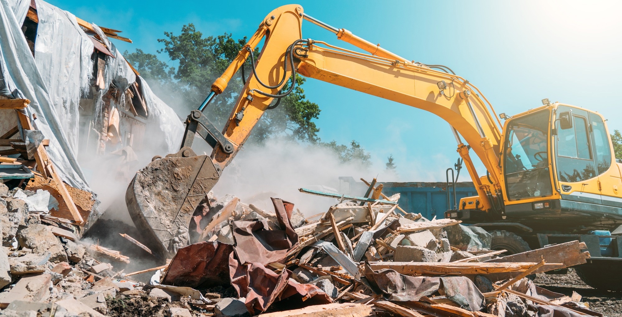 Demolition of building.