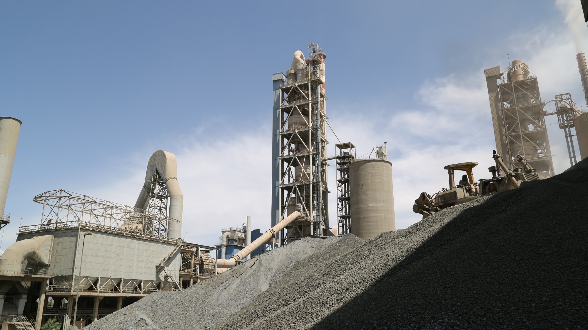 Clinker and part of cement factory.