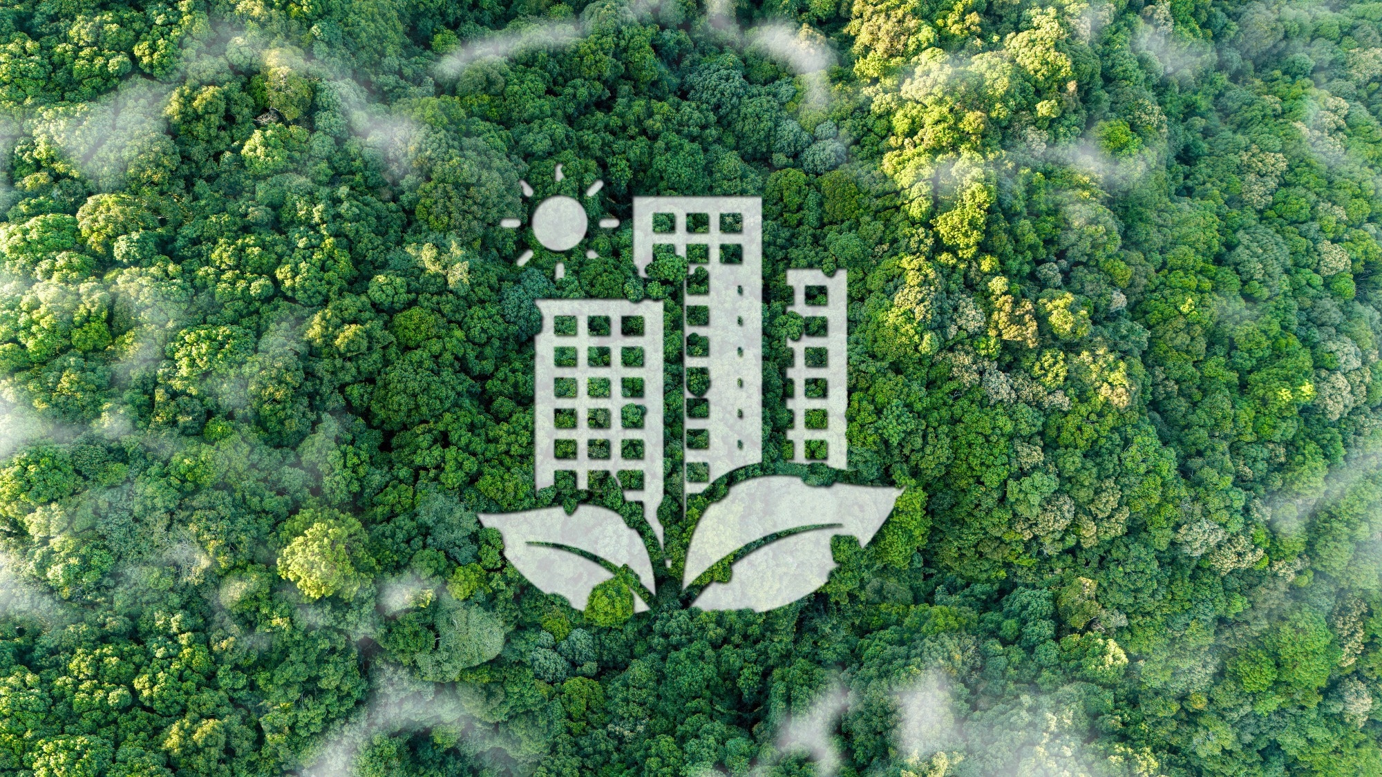 sustainable green building concept.