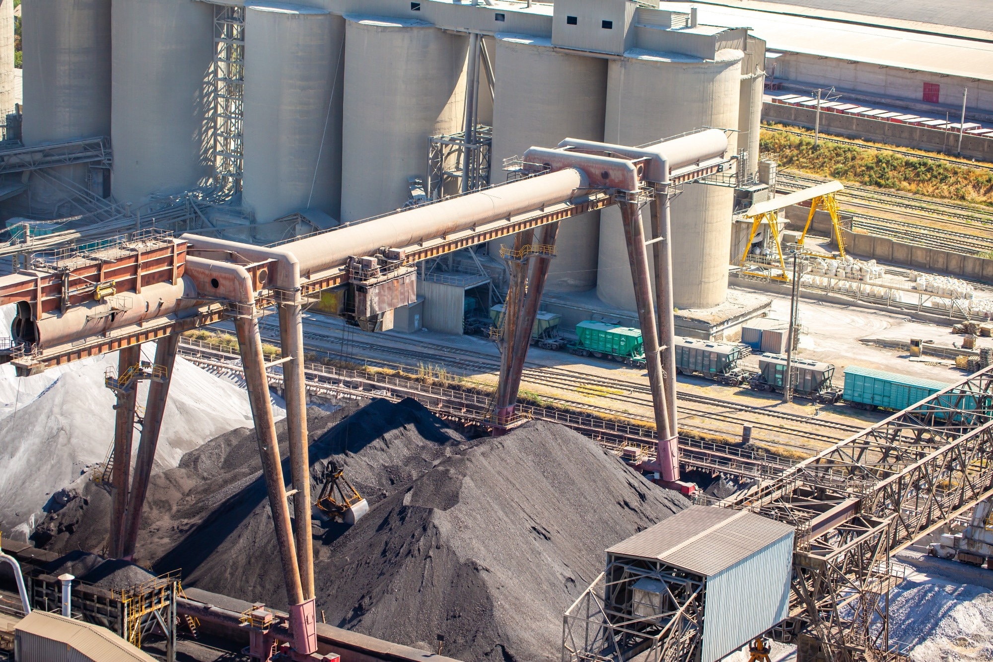 Top view of a cement plant.