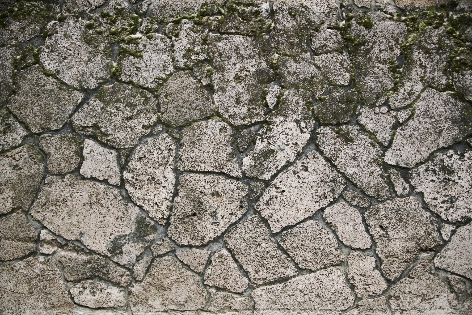 Cracked concrete floor.