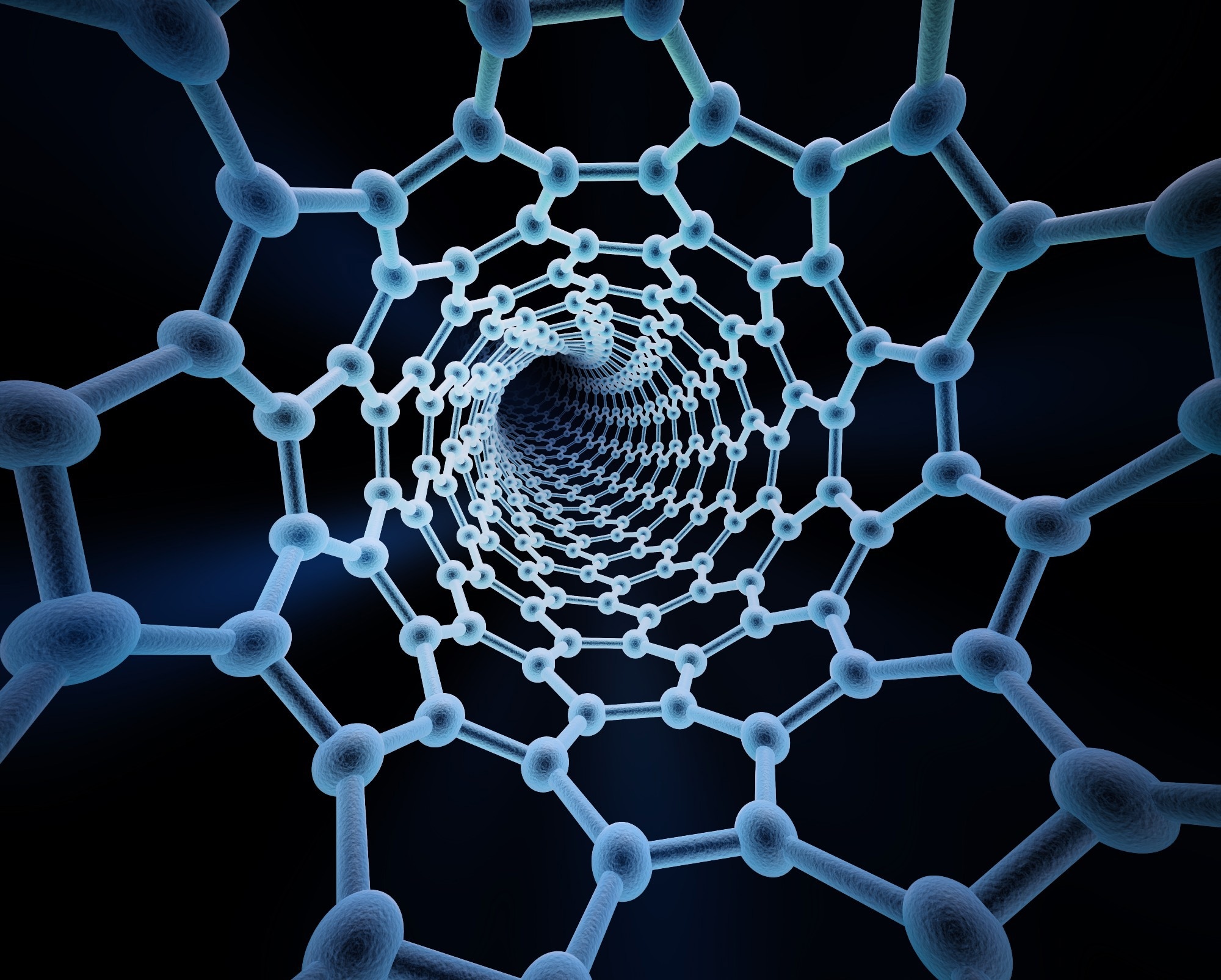 Carbon nanotube structure - nano technology illustration