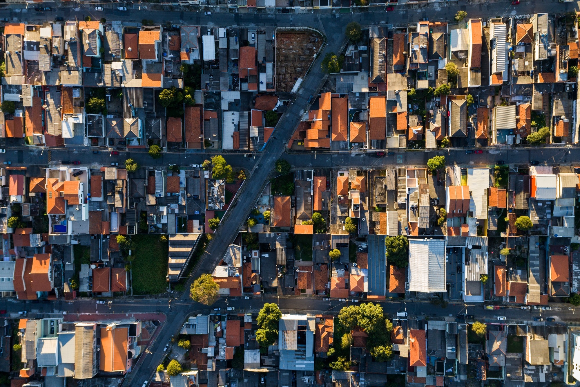Top View of Itaquera District in Sao Paulo, Brazil.