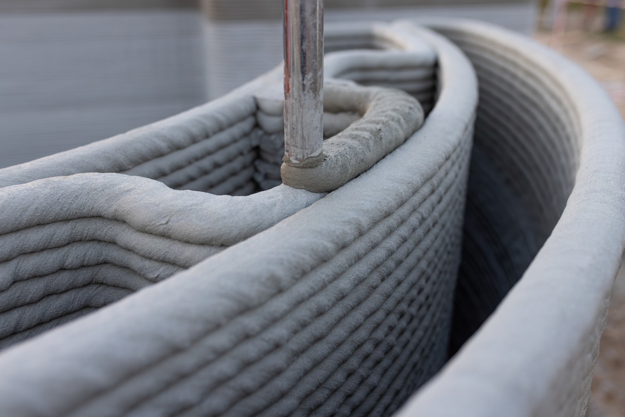 3D-printed concrete