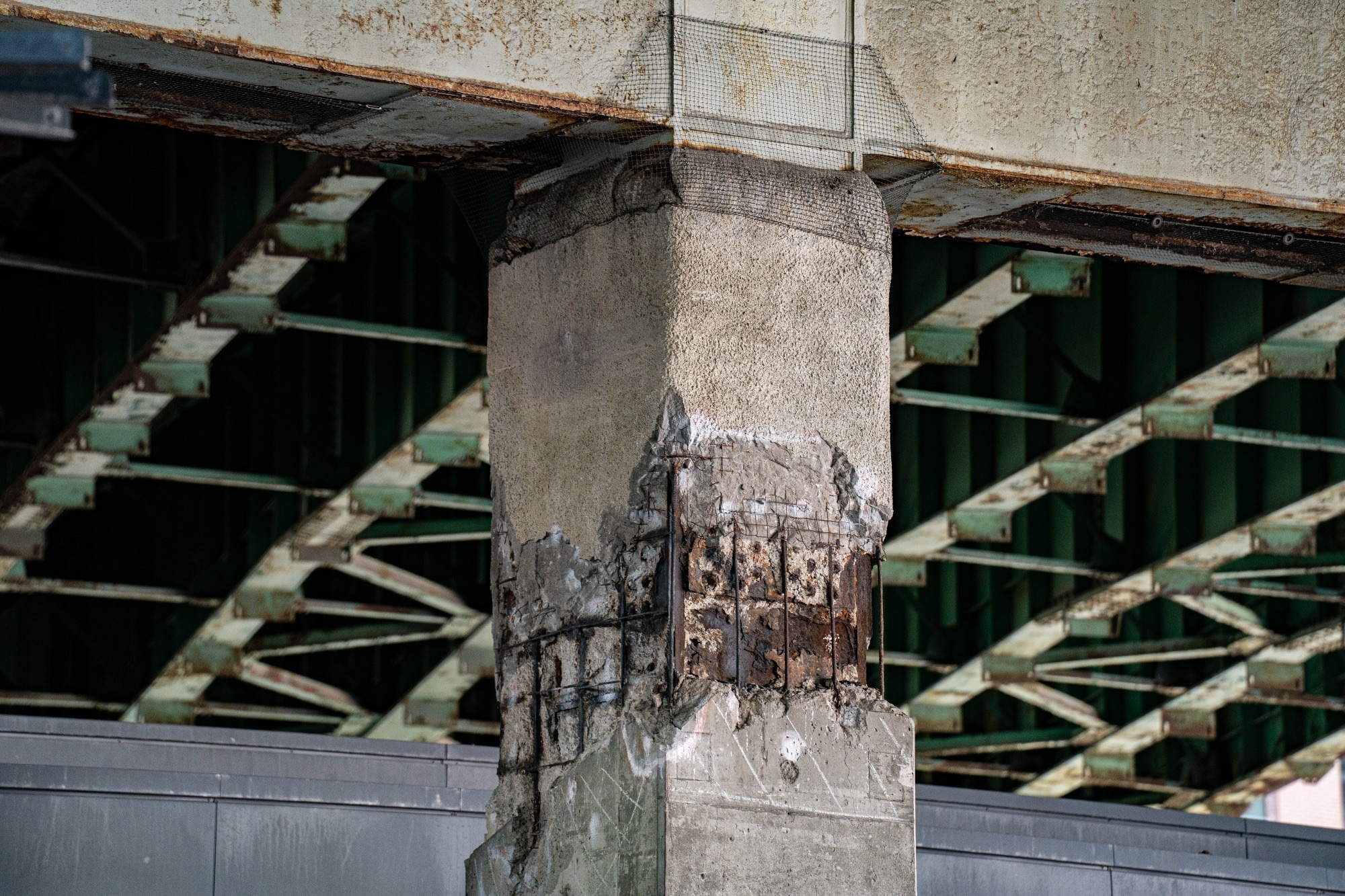 damaged concrete building