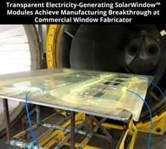 SolarWindow Successfully Processes Electricity-Generating Glass at Commercial Window Fabricator
