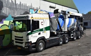 Scania and Unicon Demonstrate Fully Electric Concrete Transport in Real-World Operations