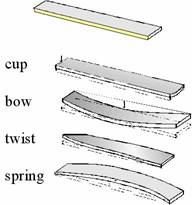AZoBuild - Building Technology - Utility Issues - Cup, Bow, Twist, Spring