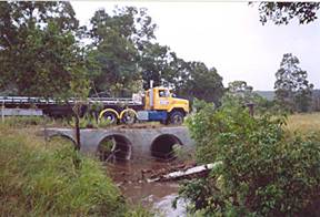 Head and Wing Wall for culvert at Dungog, NSW